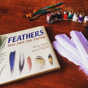 Teaching kids symmetry with Testors acrylic paint, fun with feathers, letter f